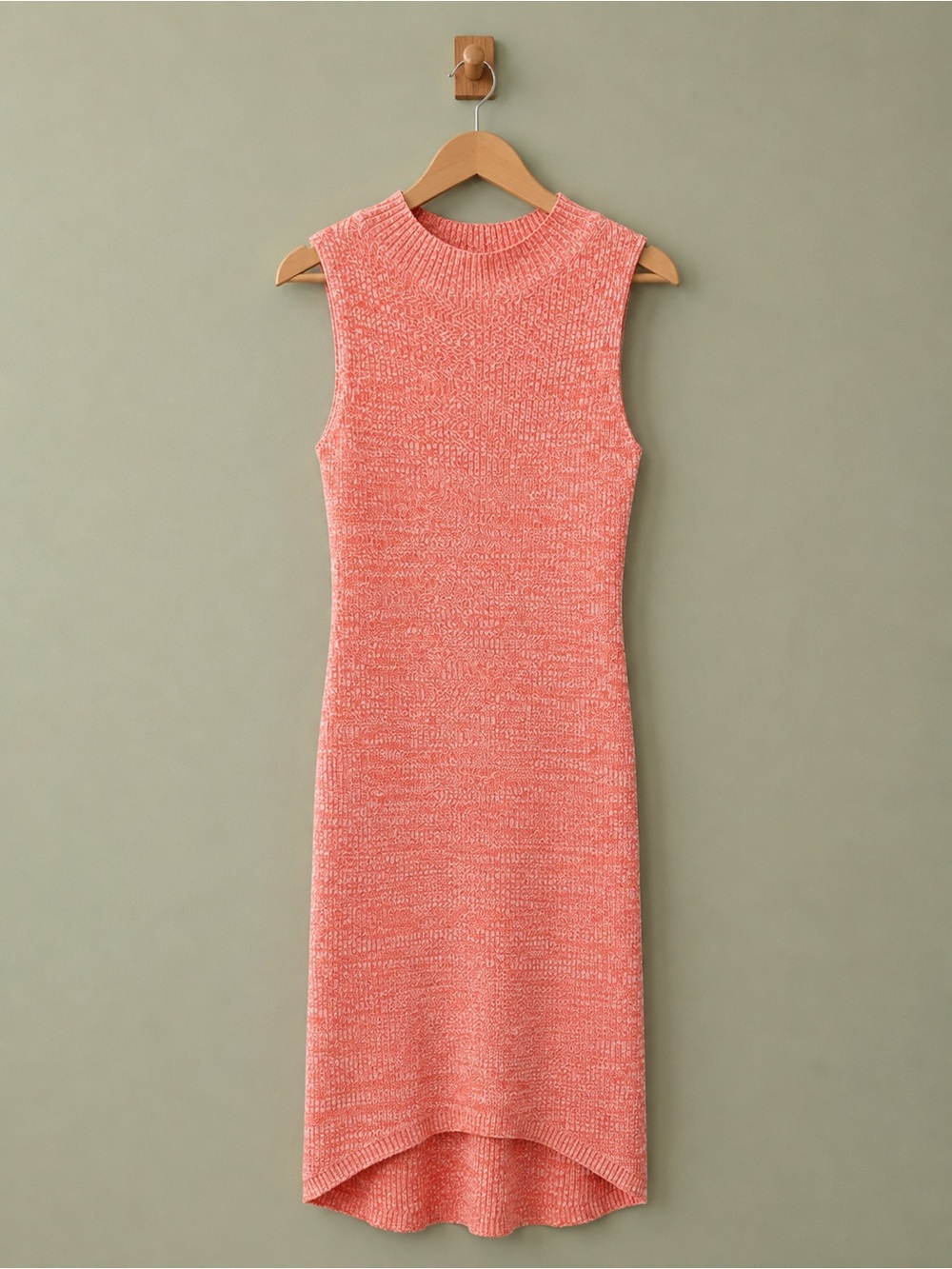 Anthropologie Daily Practice Coral Sleeveless Knit Midi Dress | Size S